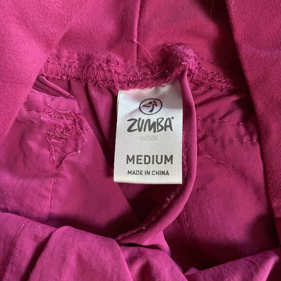 ZUMBA Pants Convertible Capri Dance Fitness Elite Wear Womens Small Hot Pink M - Picture 12 of 12